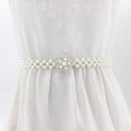 Chaîne de taille élastique en perles avec boucle étoile en strass pour robes chic - EL95-12 Boucle Étoile