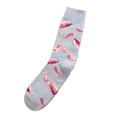 Blue mid-calf socks with pink squid patterns and cotton blend texture - One Size / Octopus