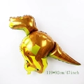 Orange T-Rex dinosaur foil balloon for birthday party decorations, 119x92cm size - Large Velociraptor / 119*92cm