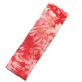 Red and white tie-dye elastic sports headband for yoga and running fitness hair wrap - Red Tie-dye
