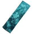 Elastic tie-dye sports headband in teal and blue colors for yoga and running workout - Pine Green Tie-Dye
