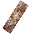 Tie-dye ribbed yoga headband in brown and cream white sports sweatband for women - Coffee Tie-Dye