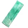 Elastic wide tie-dye sports headband in green and white striped knit fabric - Fruit Green Tie-Dye