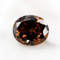 Pierre de zircone brune à coupe ovale avec brillance ambrée et facettes polies - 13*18mm (Pack de 10) / Zirconia café
