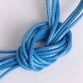 Cordon de cire coréen bleu 2mm pour colliers avec texture tressée pour bijoux DIY - 5m/sac 2MM / Bleu Lac Profond
