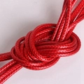 Cordon ciré rouge vif de 2mm pour la fabrication de bijoux DIY et de bracelets - 5m/sac 2MM / Rouge