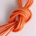 Cordon ciré orange vif 2mm avec texture tressée pour la fabrication de bijoux DIY - 5m/sac 2MM / Orange Clair