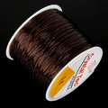 Deep brown 0.8mm elastic crystal string for DIY jewelry making and beading projects - 0.8mm Coffee approx 50m/Roll