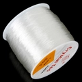 Crystal Tec 0.5mm clear elastic beading cord 100M spool for DIY jewelry making - 0.5mm Transparent White approx 100m/Roll