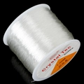 Roll of 0.6mm transparent elastic crystal string for DIY beaded jewelry making 100M - 0.6mm Transparent White approx 80m/Roll