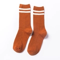 One Size Orange-red with White Stripes