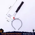 Halloween bloody hammer headband for spooky costumes, 25cm plastic headpiece prank toy - One Size / Hammer Headband
