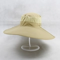 Khaki Outdoor-Sonnenhut mit breiter Krempe, Mesh-Einsatz und verstellbarem Windseil-Clip - M (56-58cm) / Khaki