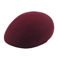 Gorra clásica de fieltro de lana burdeos con un diseño minimalista de color sólido - M (56-58cm) / Burdeos