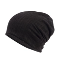 Gorro slouchy negro de punto calado transpirable para verano y estilo versátil - Talla única / Negro