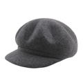Gorra de repartidor en pura lana gris oscuro con estructura octogonal para mujer - 57cm / Gris
