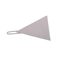 Polished silver metal triangle hair clip with sleek minimalist geometric snap design - Triangle Silver