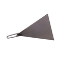 Geometric triangle metal hair clip in gunmetal grey finish with minimalist design - Triangle Gun Black