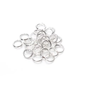 Detailansicht der polierten silbernen offenen Biegeringe für DIY-Schmuckherstellung - 3mm / Silber