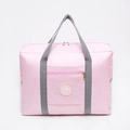 Rosa faltbare Reisetasche mit grauen Griffen und Flugzeug-Logo für Koffergestänge - Rosa