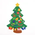 Bastelset Filzweihnachtsbaum für Kinder mit bunten Ornamenten und Stern auf weißem Grund - Stil C (3789279848077)