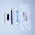 Set de 5 herramientas para arte de raspado con punzón de bambú, pluma doble y cepillo - Set de 4 piezas
