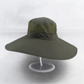 Armeegrüner Sonnenhut mit breiter Krempe, atmungsaktivem Mesh und schnelltrocknendem Stoff - M (56-58cm) / Armeegrün