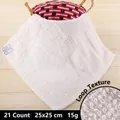 White cotton hotel towel 25x25cm 15g with 21s yarn weave and absorbent loop texture - 21S 15g (25*25cm)