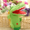 Cartoon green crocodile plush hand puppet toy with red mouth for storytelling and play - 38cm / Crocodile
