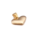 Colgante de corazón pulido de acero inoxidable dorado sobre un fondo blanco limpio - Colgante De Corazón Dorado (KP77992-Z) / Dorado (KP77992-Z)