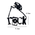 Collana con pendente rock gotico nero e catena a maglie spesse per Halloween - Rock