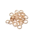 Pile of golden jump rings for DIY jewelry making and handmade metal craft accessories - Rose Gold (flat-top Needs To Be Broken Open) / 3mm*0.5mm/4g/pack [outer Diameter*wire Diameter]