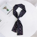 Doppelseitiger Seidenschal mit Leopardenmuster in Rosa und Grau für Haare oder Handgelenk - Leopard Grau Rosa