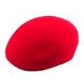 Boina de fieltro de lana roja para mujer, gorra de invierno minimalista y cálida de moda - M (56-58cm) / Rojo