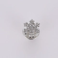 Spilla a fiocco di neve in argento con strass scintillanti per accessori abbigliamento - Stile Argento Piccolo (2174)