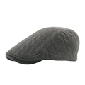 Dark grey knitted ivy cap with thick cable patterns for autumn and winter warmth - Adjustable / Gray