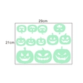 Halloween Kürbis Aufkleber leuchtend im Dunkeln Blattgröße 29cm x 21cm für Wanddekoration - 3291 Leuchtende Kürbislaternen - 11er Pack