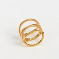 Minimalistischer goldener Ring im hohlen Vogelnest-Design für Damen - US 5 / Gold