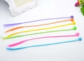 Set of six colorful braided hair extensions with mini clips for children's hairstyles - Mixed Bright Braids With Claw Clip