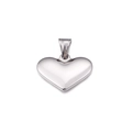 Colgante de corazón en acero inoxidable plateado con acabado espejo pulido para joyas DIY - Colgante De Corazón De Plata (KP77991-Z) / Color Acero (KP77991-Z)