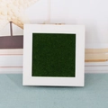 White square frame with dense green artificial moss for indoor wall decoration - Square 15x15cm / Style A-Faux Moss