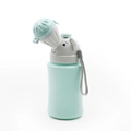 Portable mint green kids urinal with leak-proof lid and hanging strap for travel - Blue/ai-Mint Green