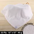 White cotton hotel hand towel with 32-ply texture in 30x30cm size and 40g weight - 32 Ply 40g (30*30cm)