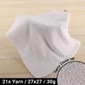 White cotton terry washcloth 27x27cm 30g with 21S yarn quality for hotel use - 21S 30g (27*27cm)