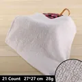 White cotton 21S terry hand towel 27x27cm 28g for hotel and restaurant use - 21S 28g (27*27cm)