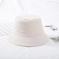 Detailansicht beige Anglerhut aus Baumwolle mit mehrreihigen Nähten und weichem Stoff - M (56-58cm) / Basisstil / Beige