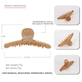 French style champagne hair claw clip with rhinestones and acrylic material - Light Coffee