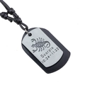 Vintage Scorpio zodiac necklace with engraved silver metal pendant on black leather cord - Scorpio