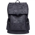 Mochila grande de camuflaje negro con solapa y hebillas metálicas para estudiantes - Camuflaje Negro