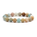 Handmade 10mm natural stone bead bracelet with colorful agate and lapis lazuli stones - 10mm Amazonite